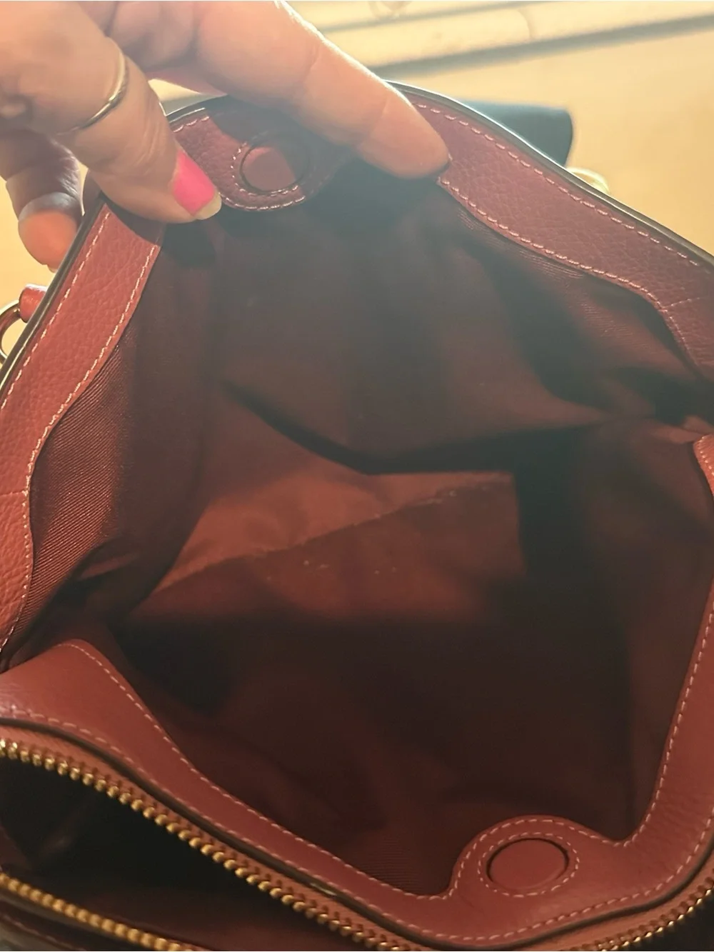 Coach pebble leather